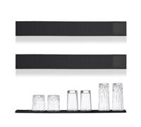 Relaxdays Bar Mat, Set of 2, with Studs, HxW: 60 x 8 cm, Draining Tray, Made of PVC, for Sink & Drying Dishes, Black, 1 x 60 x 8 cm