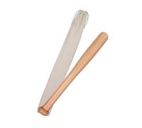 Relaxdays baseball bat, 18", wooden, beginner's bat for kids & teens, lightweight, training bag included, natural
