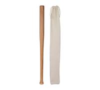 Relaxdays Baseball Bat, Wooden, 34 Inches, Softball & Rounders, Sports & PE Equipment, with Fabric Storage Bag, Natural, 100% wood, 34 Zoll