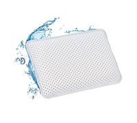 Relaxdays Bath Pillow, Nonslip Head Support With 8 Suction Cups, Wellness, Tub Bolster For The Neck, White, Foam, Pack of 1
