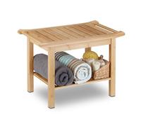Relaxdays Bathroom Bench Bamboo