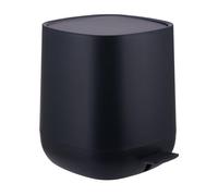 Relaxdays Bathroom Bin 5 L Cosmetic Bin with Soft-Close, Matte Look, Removable Inner Bucket, Pedal Bin, Black