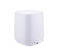 Relaxdays Bathroom Bin 5L Soft-Close, Removable Inner, Pedal, Matte Finish, 25x21.5x21.5cm, White