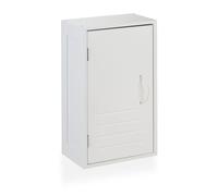 Relaxdays Bathroom Cabinet, Wall Mounted, Adjustable Storage, Shelves, Narrow, Cupboard, HxWxD: 50 x 30 x18.5cm, White, Fibreboard, 50 x 30 x 18.5 cm