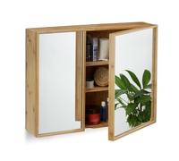 Relaxdays Bathroom Mirror Cabinet with 2 Doors