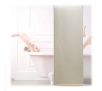 Relaxdays Bathroom Roller Blind, for Shower & Bathtub, Water Repellent, Quick Drying, Ceiling & Window, 60x240cm, Beige