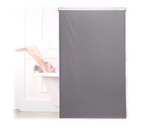 Relaxdays Bathroom Roller Blind, for Shower & Bathtub, Water Repellent, Quick Drying, Ceiling & Window, 100x240cm, Grey