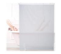 Relaxdays Bathroom Roller Blind, for Shower & Bathtub, Water Repellent, Quick Drying, Ceiling & Window, 120x240cm, White