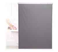 Relaxdays Bathroom Roller Blind, for Shower & Bathtub, Water Repellent, Quick Drying, Ceiling & Window, 120x240cm, Grey