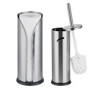 Relaxdays Bathroom set: toilet roll holder & brush