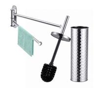 Relaxdays Bathroom set: towel rail & toilet brush
