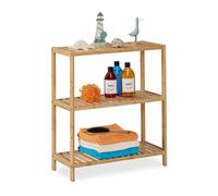 Relaxdays 3-Tier Bamboo Storage Shelf