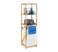 Relaxdays Bathroom Shelf with Laundry Hamper