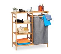 Relaxdays Bathroom Shelves with Laundry Storage