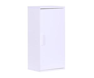 Relaxdays bathroom wall cabinet, 2 shelves, HxWxD: 62 x 30 x 21 cm, adjustable shelf, slim design, MDF, white