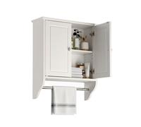 Relaxdays Bathroom wall cabinet with towel rail