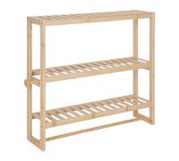 Relaxdays Bathroom wall shelf with towel rail