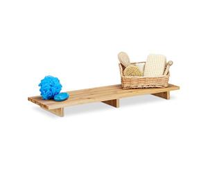 Relaxdays Bathtub Caddy Bamboo, Bath Storage Tray HxWxD: 6 x 70 x 22 cm, Modern Bathtub Bridge, Natural