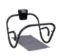 Relaxdays Ab Roller Stomach Trainer, Abdominal Muscle Exerciser, Foldable, 66 x 70 x 70 cm, Six Pack Fitness Trainer, Black