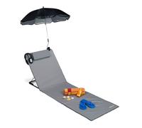 Relaxdays Beach Mat with Parasol
