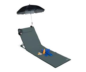 Relaxdays Beach Mat with Parasol