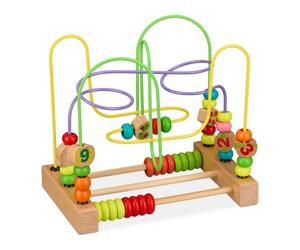 Relaxdays Bead Maze with Fruit Design