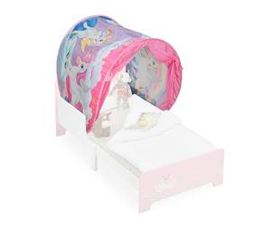 Relaxdays Bed Tent for Children, HWD: 0.5 x 220 x 79 cm, Tunnel, Pop-up Function, Sleep Cave, Unicorn Design, Colourful