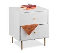 Relaxdays Bedside Cabinet with 2 Drawers