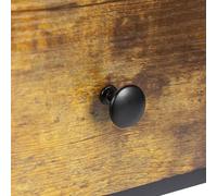 Relaxdays Bedside table, 2pc, drawer & shelf