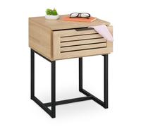 Relaxdays Bedside Table with Drawer
