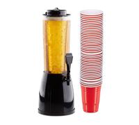 Relaxdays Beer tower with tap & beer pong cups