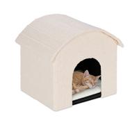 Relaxdays Beige cat cave with scratching surface