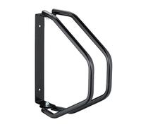 Relaxdays Bicycle Rack, for Wall Mounting, Made of Sturdy Steel, Bike Bracket, 180° Swivelling, Single Parker, Black, 28.5 x 9 x 32.5 cm