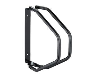 Relaxdays Bicycle Rack, for Wall Mounting, made of Sturdy Steel, Bike Bracket, 180° Swivelling, Single Parker, Black
