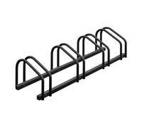 Relaxdays Floor Bike Rack, for 4 Bicycles, Wheel Width up to 60mm, Metal, Outdoor Parking Stand, Garage, Anthracite