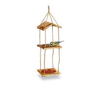 Relaxdays Bird Feeder with 2 Bowls