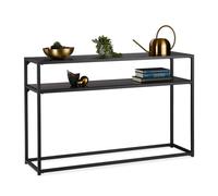 Relaxdays Black 2 Tier Console Table