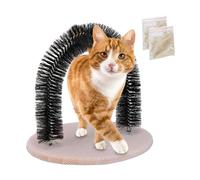 Relaxdays Black and Beige Grooming Bow for Cats