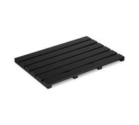 Relaxdays Black Bamboo Bath Mat