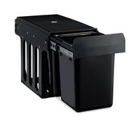 Relaxdays Black Built-in Waste Bin 2-Compartment
