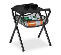 Relaxdays Black camping stool for up to 120 kg