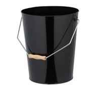 Relaxdays Black Coal Bucket with Handle