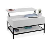Relaxdays Black Coffee Table with Lifting Top