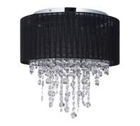 Relaxdays Black Crystal Ceiling Lamp