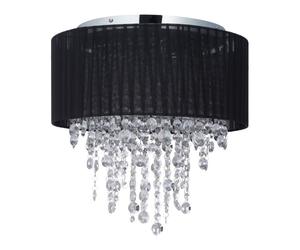 Relaxdays Black Crystal Ceiling Lamp