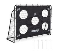 Relaxdays Black Football Goal with Targets