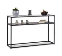Relaxdays Black Glass Console Table
