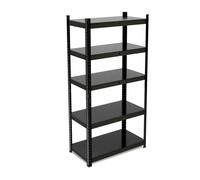 Relaxdays Black Heavy Duty Shelving with 5 Shelves