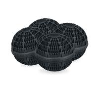 Relaxdays Black Laundry Ball Set of 4