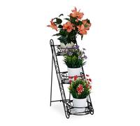 Relaxdays Black Metal Flower Stand